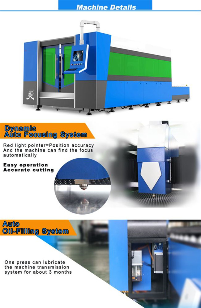 1500W serat laser mesin pemotong lembaran logam
