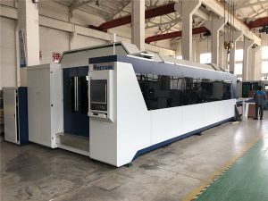 serat laser mesin pemotong cnc profesional 1000 w 1500 w dengan meja pertukaran