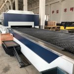 model arsitektur logam mesin pemotong laser pendingin air 3 sumbu pemotong laser