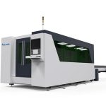 meja ganda cnc laser logam mesin pemotong, mesin pemotong plat laser otomatis