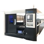 3000 w serat cnc laser mesin pemotong logam gantry struktur mengemudi ganda
